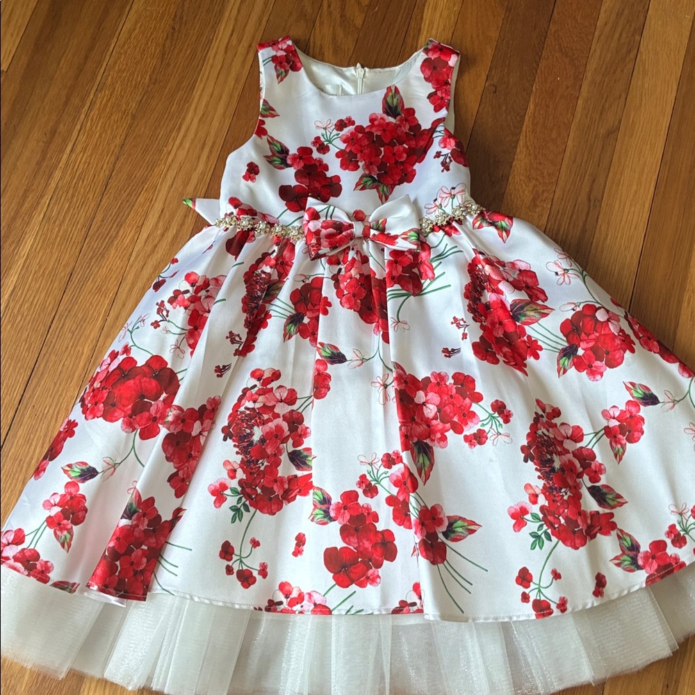 Girls Mixed Dress Bundle - Floral, Plaid & Metallic size 6 - Picture 13 of 16